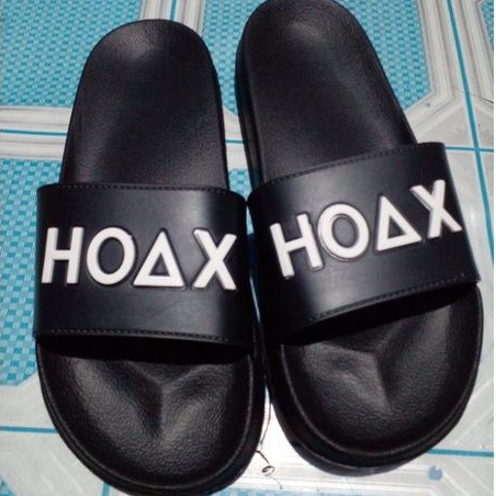 2059 / SANDAL SLOP PRIA WANITA KHUSUS HITAM MERK HOAX