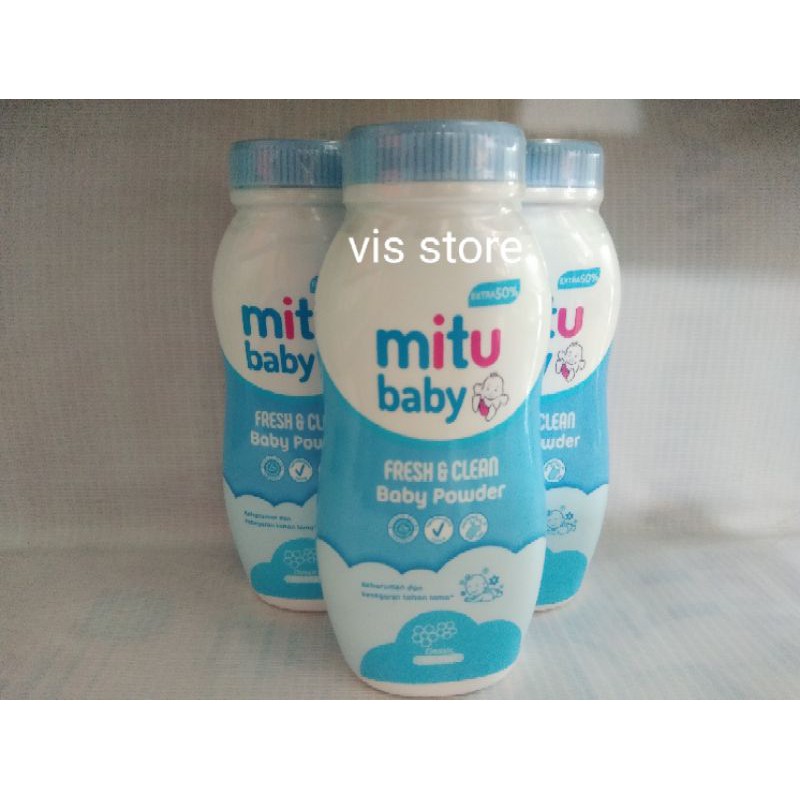 Mitu Baby Powder Classic Bedak Bayi 50+25 Gr