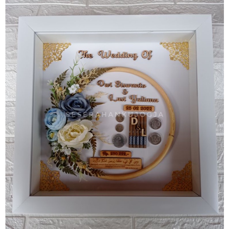 MAHAR NIKAH / MAHAR uang simpel / pigura mahar free replika emas uk 30x30