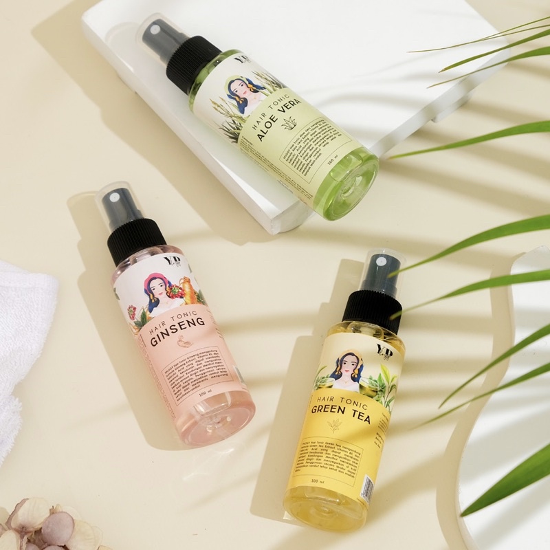 YPLOGY Hair Tonic 100ml Ginseng/Green Tea/Aloe Vera Untuk Rambut Rontok, Rambut Botak, Rambut Tipis-1