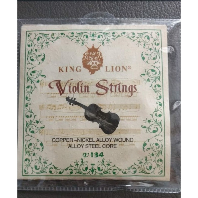 Senar Biola Set / import merk LION KING v134 (recomended product) COOPER NICKEL ALLOY WOUND ALLOY STEEL CORE