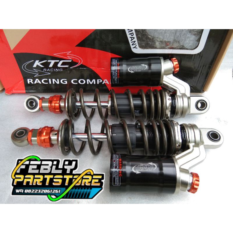 SHOCKBREAKER TABUNG KTC GREY TITANIUM 320MM SHOK SKOK BELAKANG KTC ORIGINAL RX KING CB GL MP TIGER G