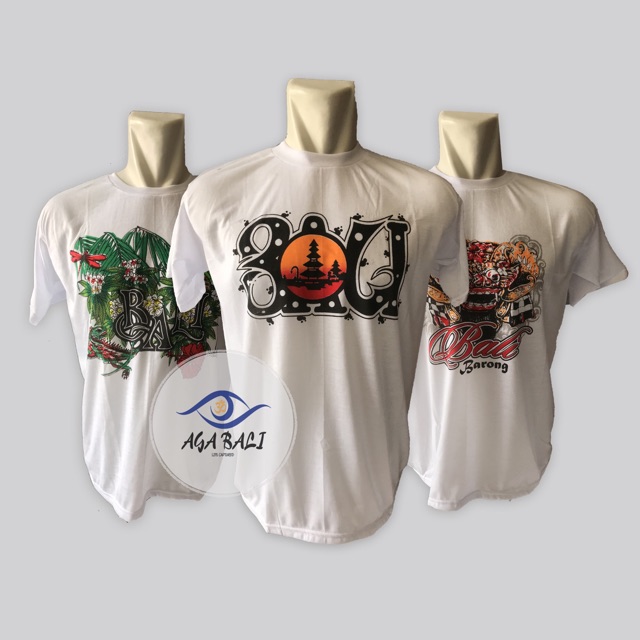 Kaos Putih Bali (Bukan katun )