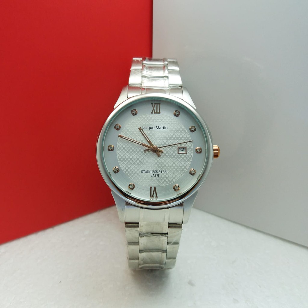 JAM TANGAN PRIA JACQUE MARTIN 3268 MDBSSLRG ORIGINAL MURAH