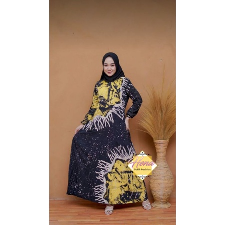Gamis Twill Ori, Gamis Twill Rayon, Gamis Twill malaman motif Matahari