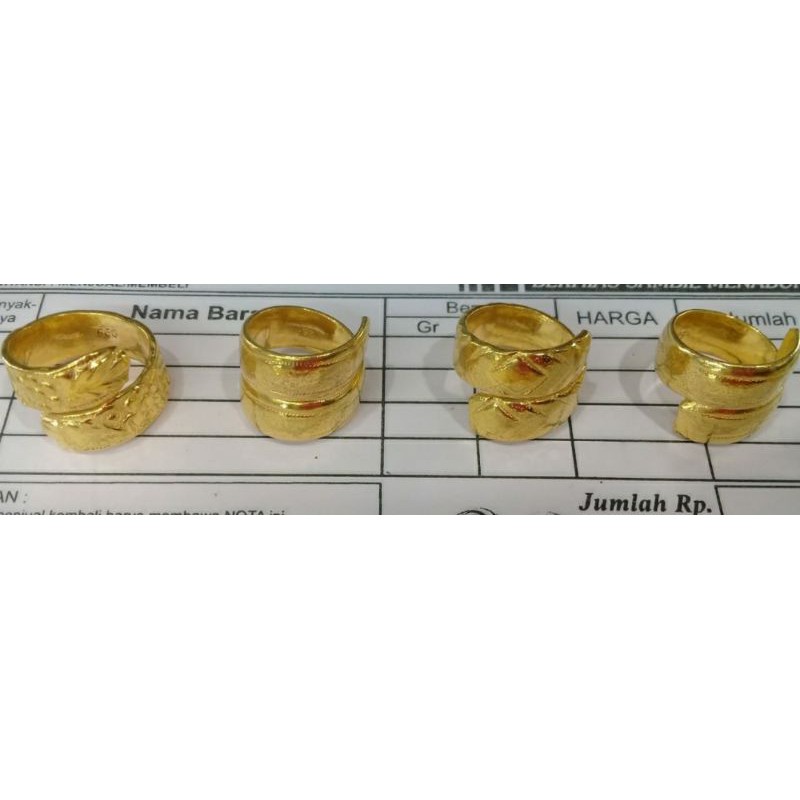 cincin emas lapis pm 999 selisih
