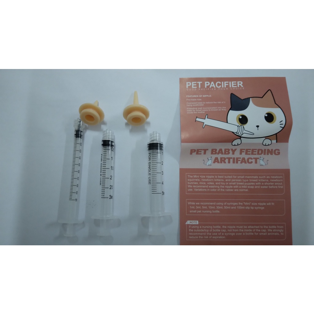 Miracle Nipple dan 1,3,5ml Luar-Lock Plastik Syringe Set -Dot Small-