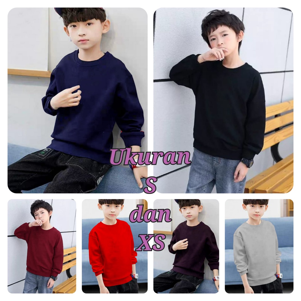 Asgard777 - BAJU POLOS ANAK / atasan lengan panjang / baju anak / sweater polos / terbaru / terlaris