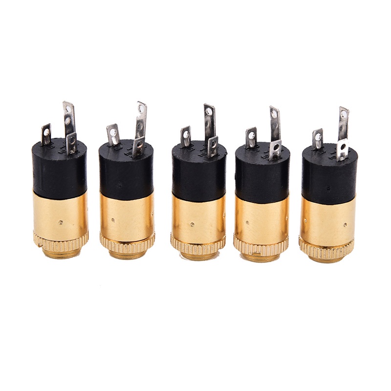 (LUCKID) 5pcs PJ392 Jack Audio 3.5mm Female Stereo Untuk Headphone