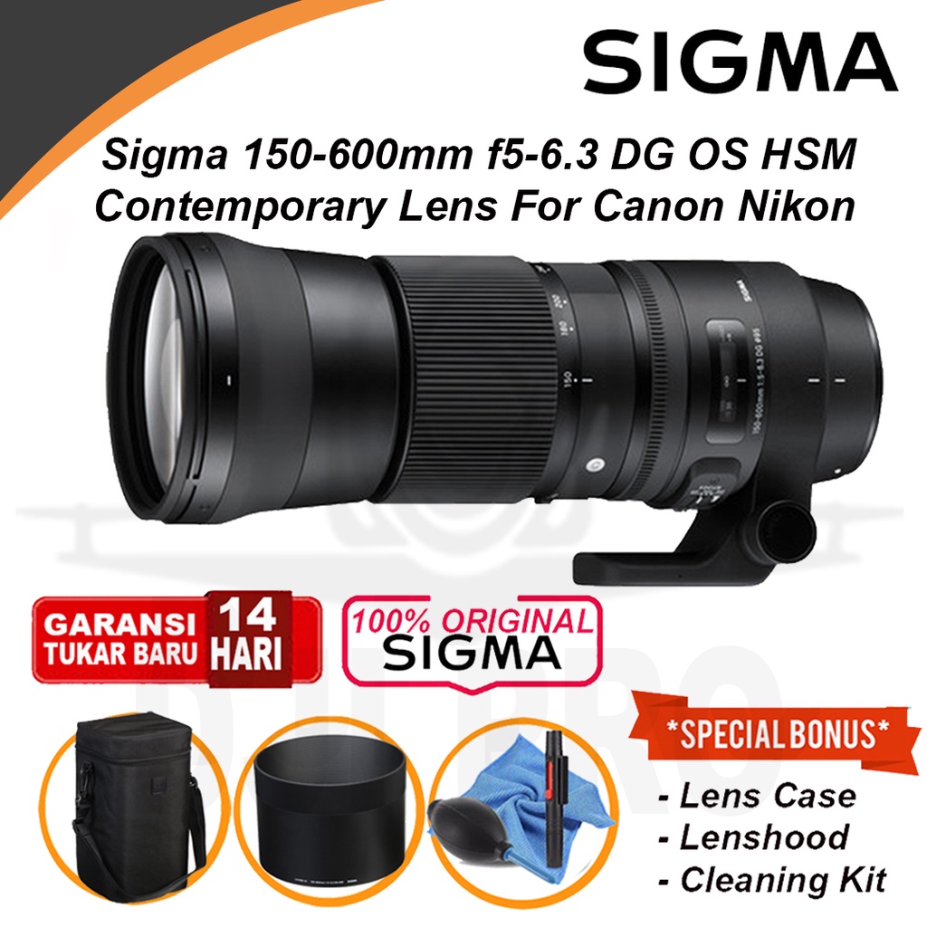 Sigma 150-600mm Canon EF / Nikon F Fullframe DG OS HSM Contemporary