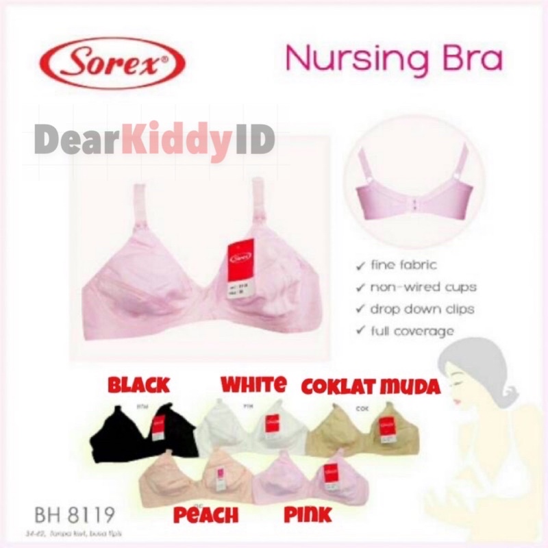 Sorex Nursing Bra 8119 / BH Menyusui Tanpa Kawat / Bra Menyusui