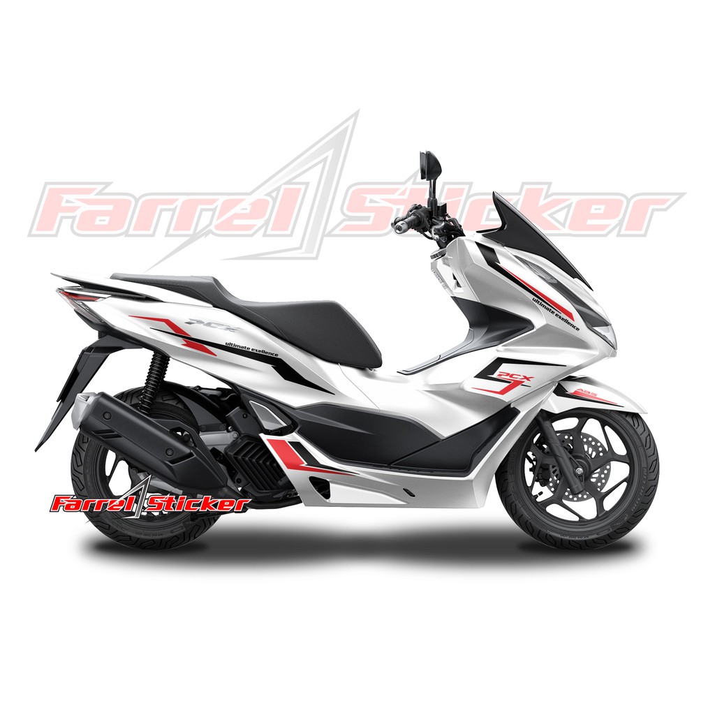 stiker pcx sticker stripping PCX 160 putih ct 01