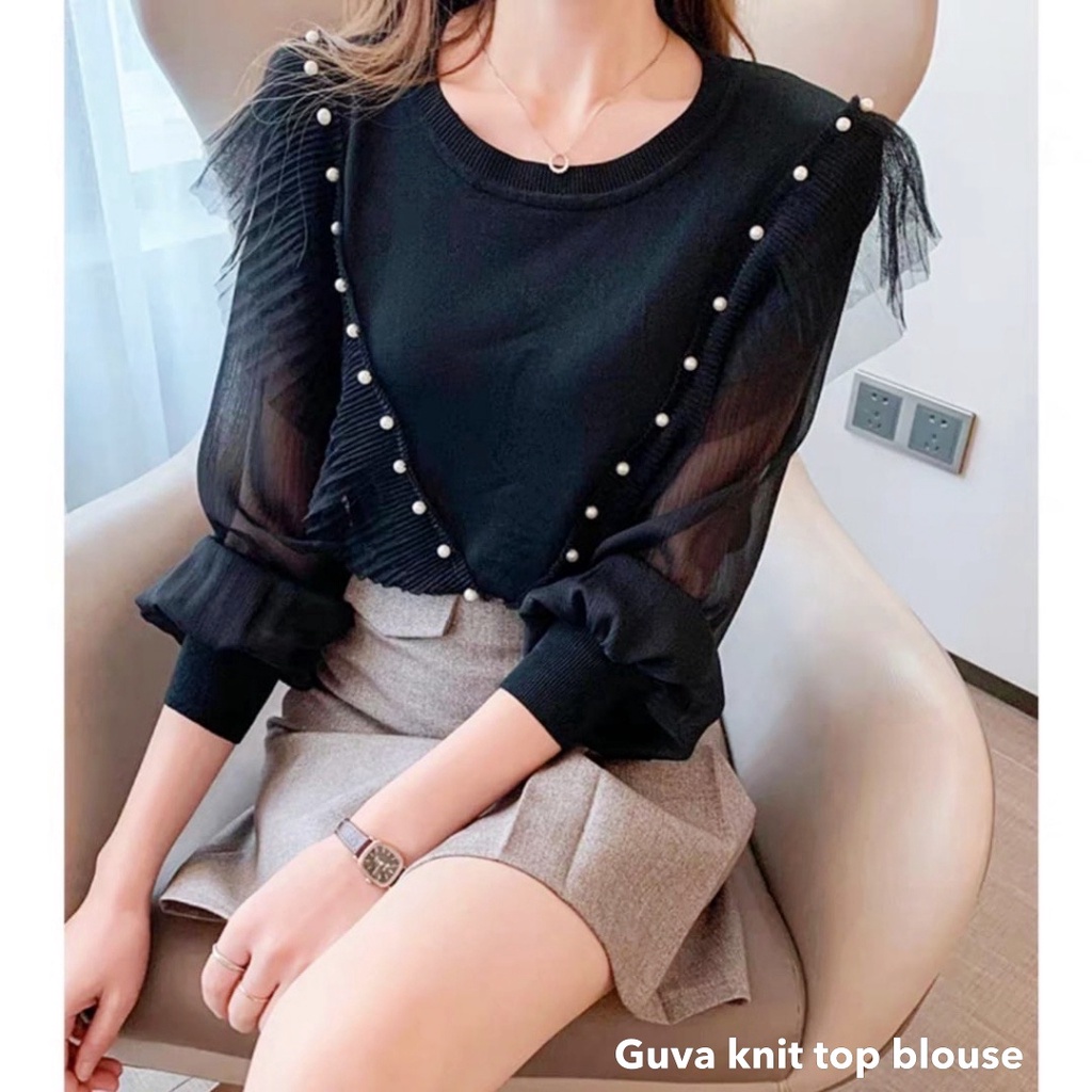 Guva knit top blouse - Thejanclothes