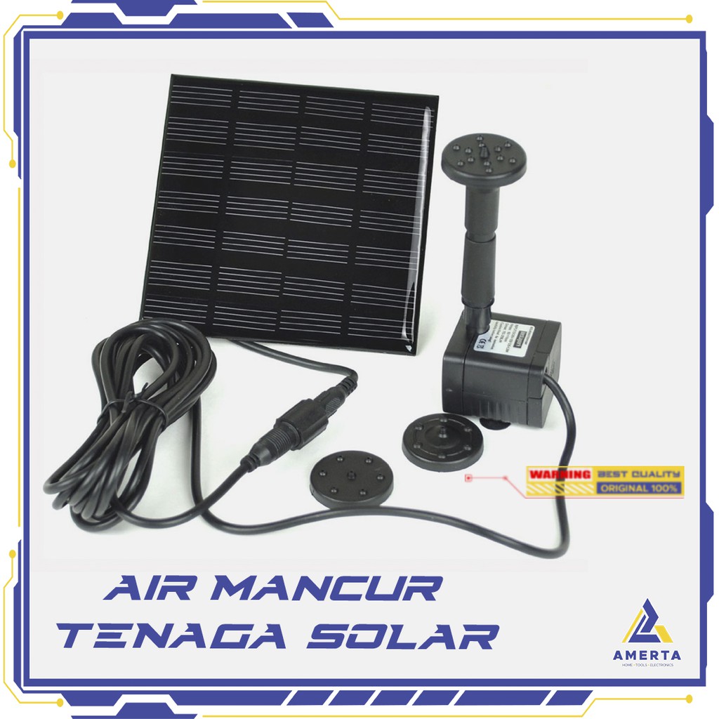 Air Mancur Kolam Tenaga Solar Matahari 7V 1.12W 150L