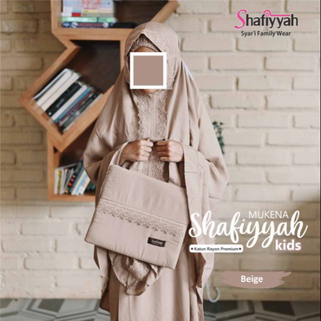 MUKENA ANAK-SHAFIYYAH-BEIGE-MUKENA RAYON-MUKENA MURAH-MUKENA BANDUNG