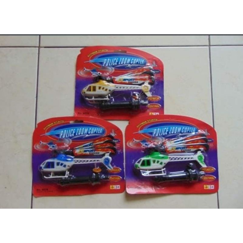 Helikopter Mainan Anak .Police Zoom Copter, Helikopter Terbang Mainan Anak Laki Laki