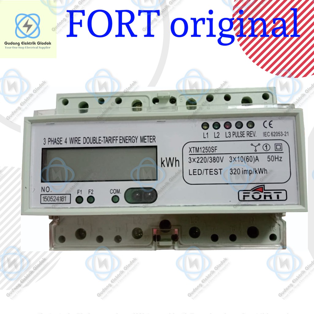 KWH METER DIGITAL 3 PHASE MULTI RATE / DOUBLE TARIF, XTM1250SF - FORT