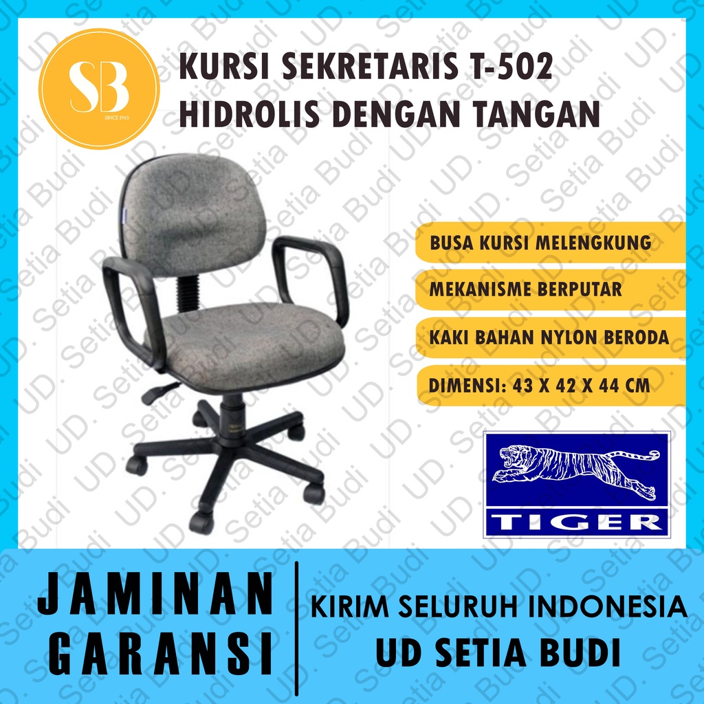 Kursi Kantor Sekretaris Tiger T-502 Hidrolis