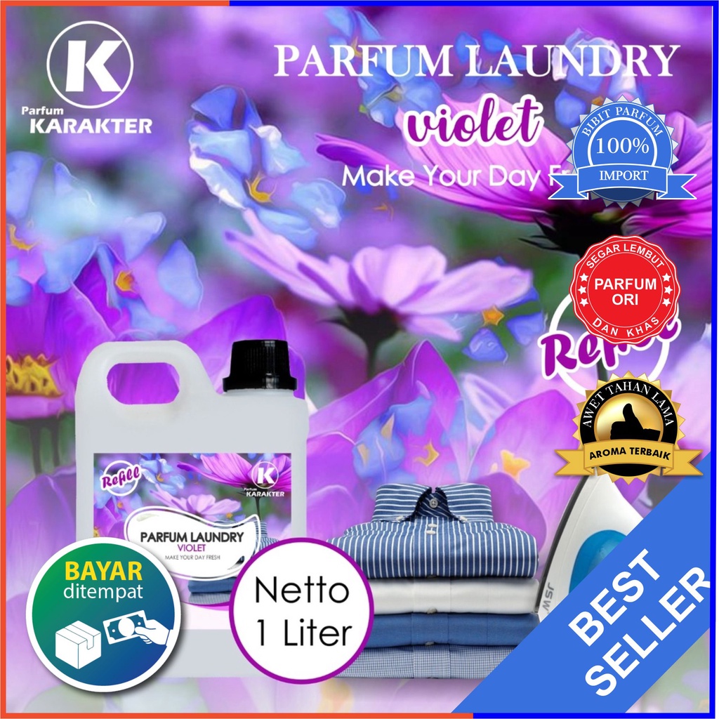 Jual Parfum Laundry Violet 1 Liter Pewangi Laundry Pakaian Harum