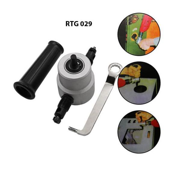 Nibble Metal Plate Cutting Nibbler Wrench Adapter Tool Double Head Bor