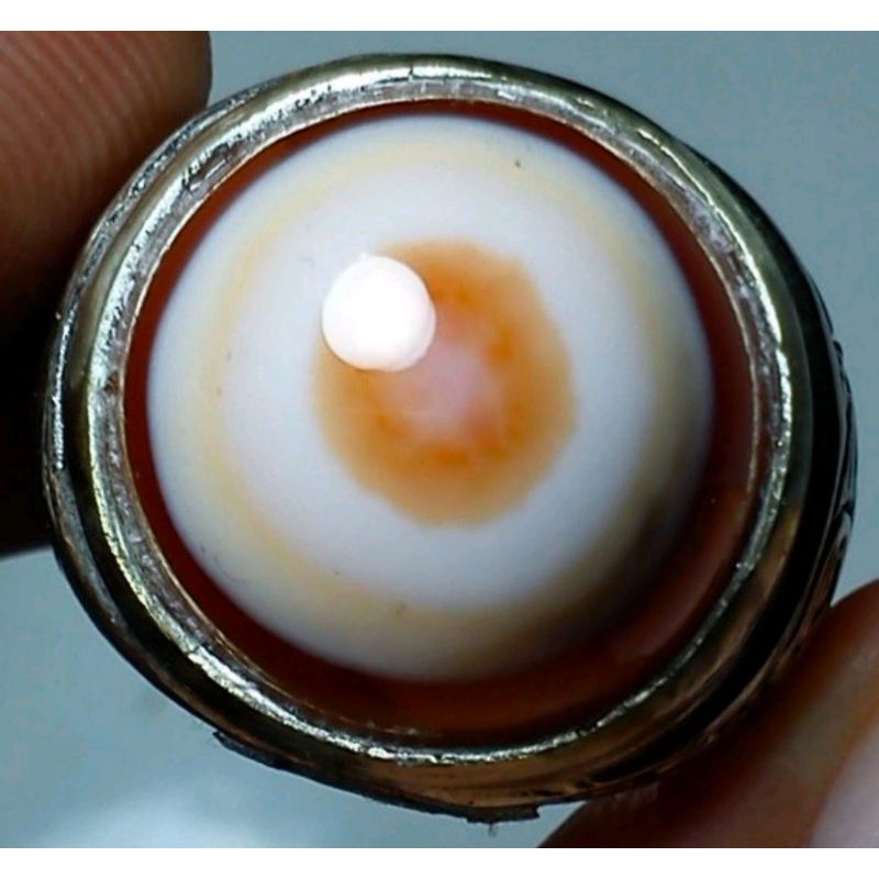 Batu Cincin Akik Sulaiman Motif Puser Bumi Mata