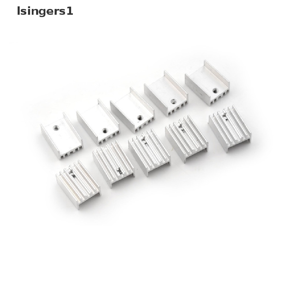 (lsingers1) 10pcs / Set Heatsink Aluminum 20x15 X 10mm Untuk Transistor TO-220 0 0 0 0 0