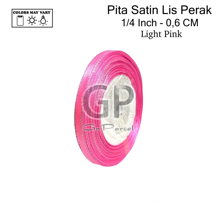 ( Rol 20 Yard ) PITA SATIN LIST PERAK 1/4 INCH / PITA KADO 0.6 CM / 6 MM