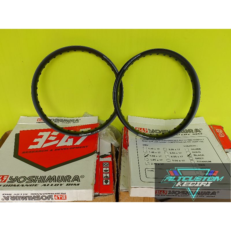 Velg Yoshimura U-Shape Ukuran 140-160 RING 17 ✓TITANIUM - HITAM✓