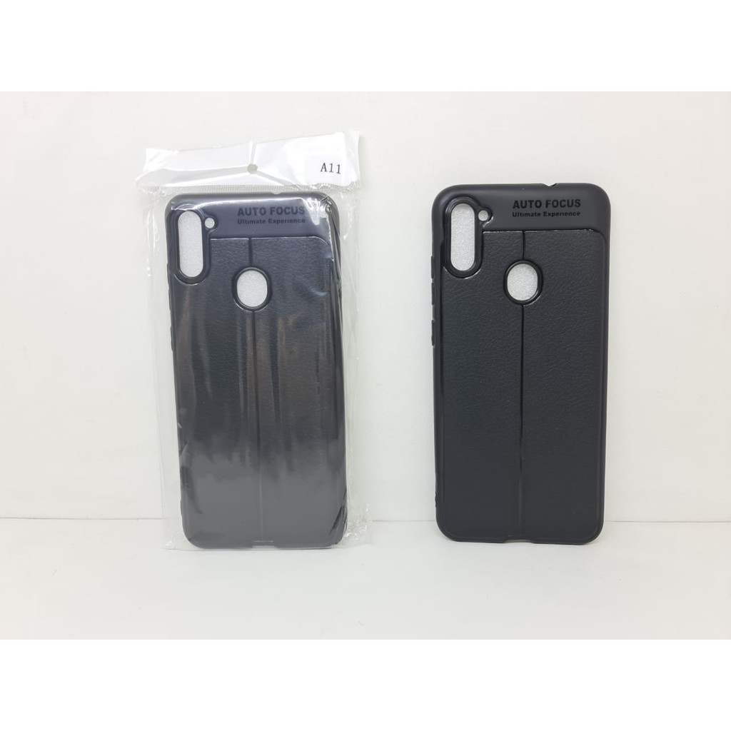 Auto Fokus Samsung A11 A115F 6.4 inchi Leather Soft Case Samsung M11 AUTOFOCUS Motif Kulit Jeruk