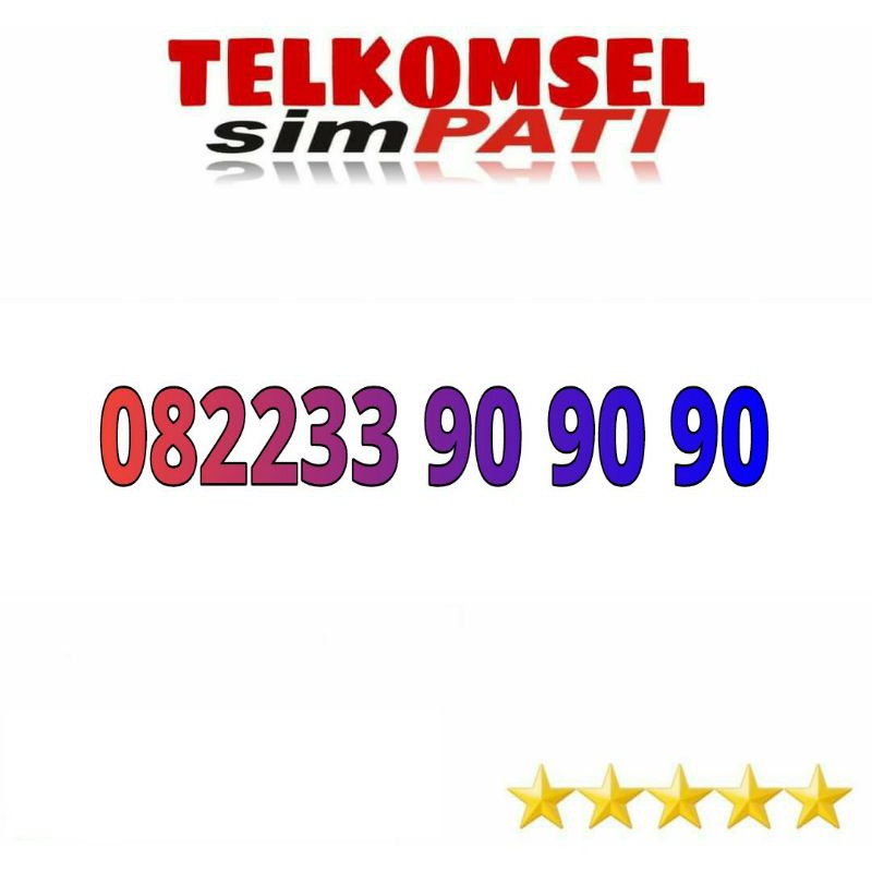 nomor cantik telkomsel simpati 909090 awalan 0822