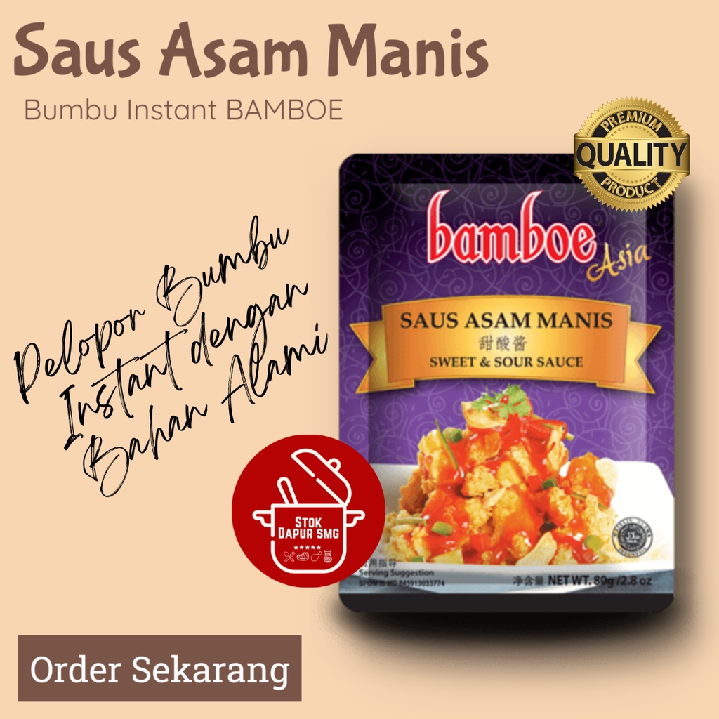 

BAMBOE Masakan Asia Bumbu Masak Instan SAUS ASAM MANIS 80gr