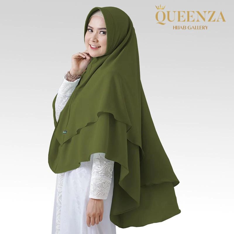 jilbab khimar syar'i jumbo pad antem 2 layer