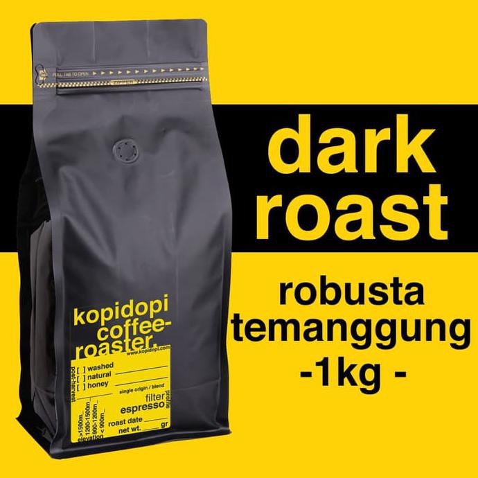 

Kopi Robusta Temanggung DARK ROAST 1 kg 1kg STOK TERBATAS