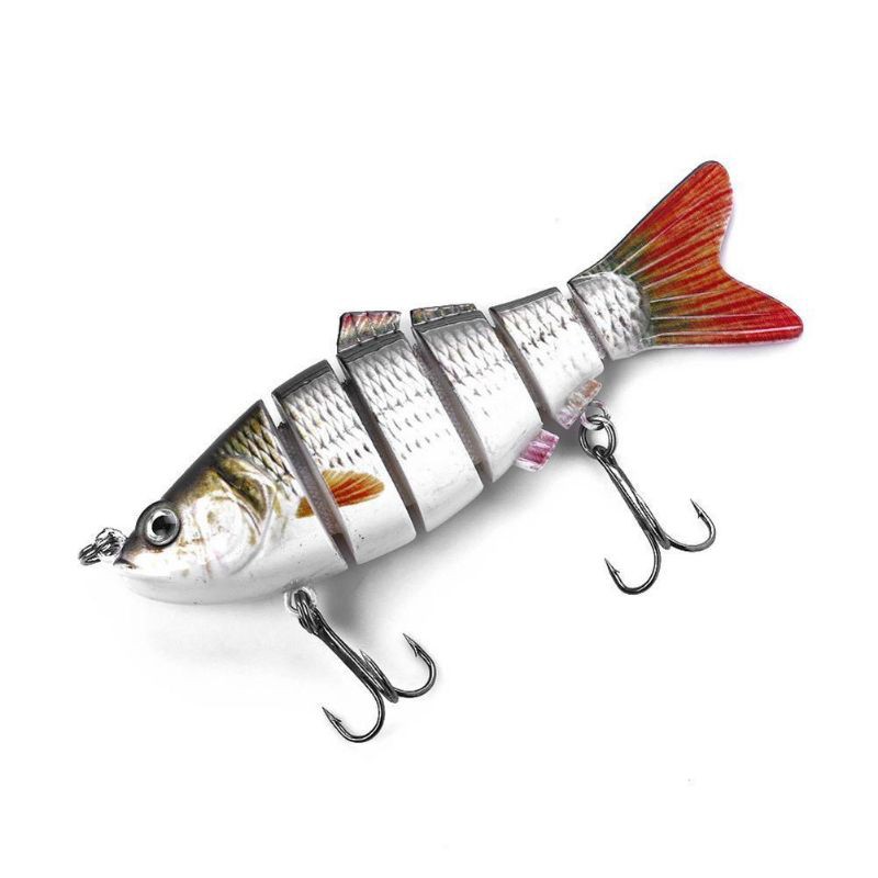 Umpan Pancing Crankbait 6 Segmen Ukuran 10cm dengan 2 Kail