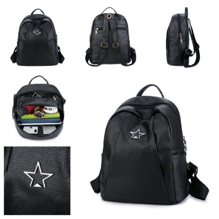 1740 black tas ransel impor