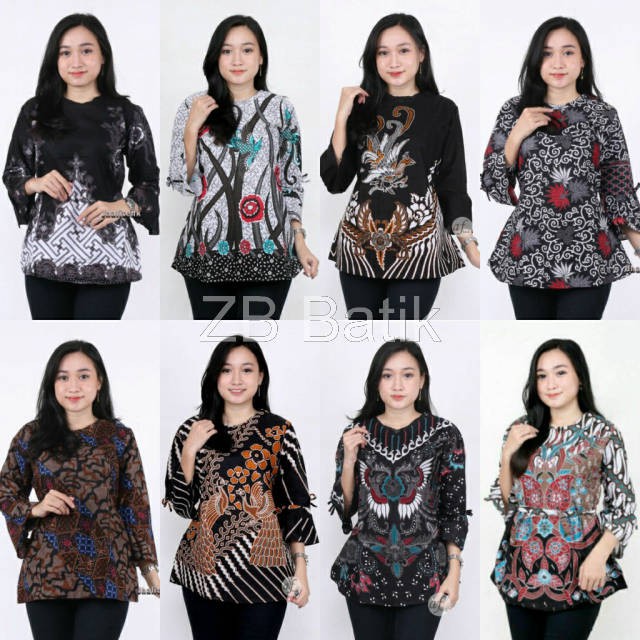 Batik Dolby Dolbi Dobby Doby Tenun Sutra Tulis Katun ATBM Baron ATASAN BATIK WANITA sogan SRG308