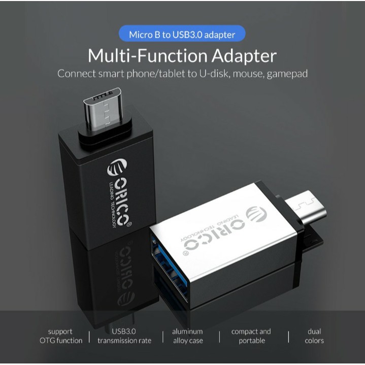 USB OTG Orico CBT-UM01-BK OTG Type MICRO b to USB3.0 Adapter ORIGINAL