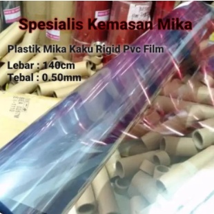 

[ 1 Roll ] Plastik Mika Kaku Rigid PVC Film Clear Tebal 0.50mm X Lebar 140cm X 50meter