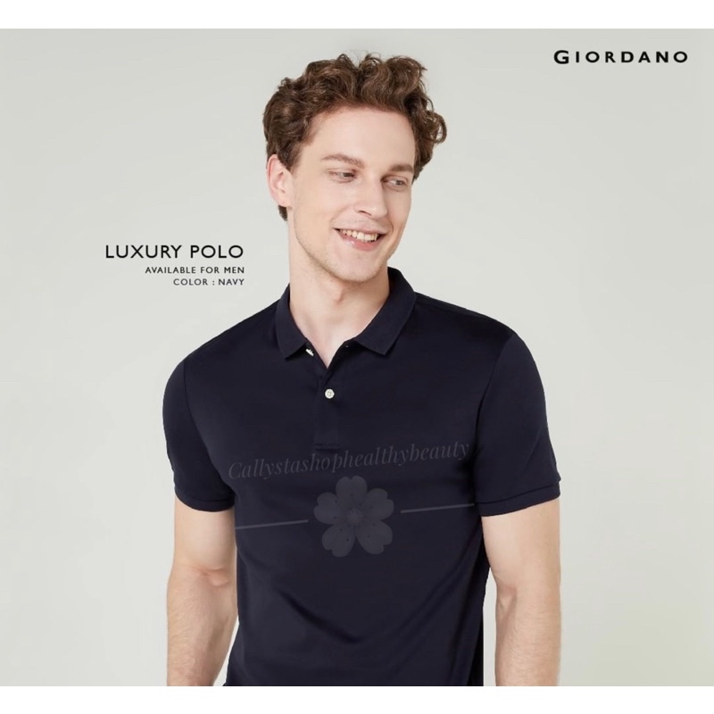 Giordano Luxury Polo Shirt Man Navy, Black Kaos Polo Giordano Original Best Seller Limited Size S,M,