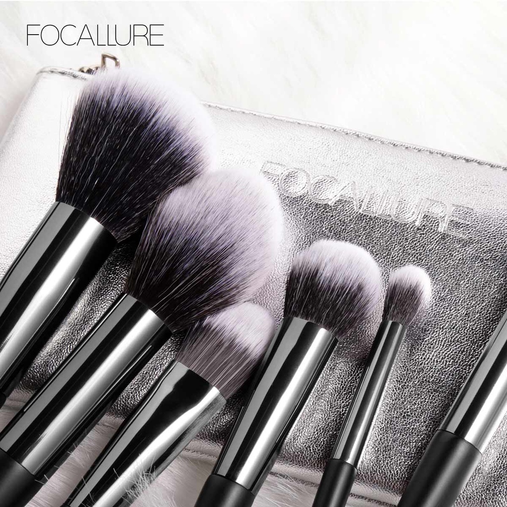 [ORI BPOM] FOCALLURE Makeup Brushes Kit (10Pcs/Set) Eyeshadow #FA70