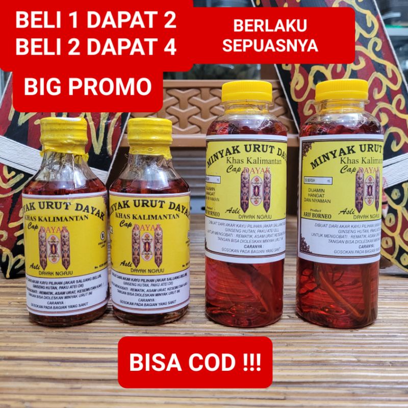 RAMUAN MINYAK URUT DAYAK ASLI KALIMANTAN BOTOL JUMBO