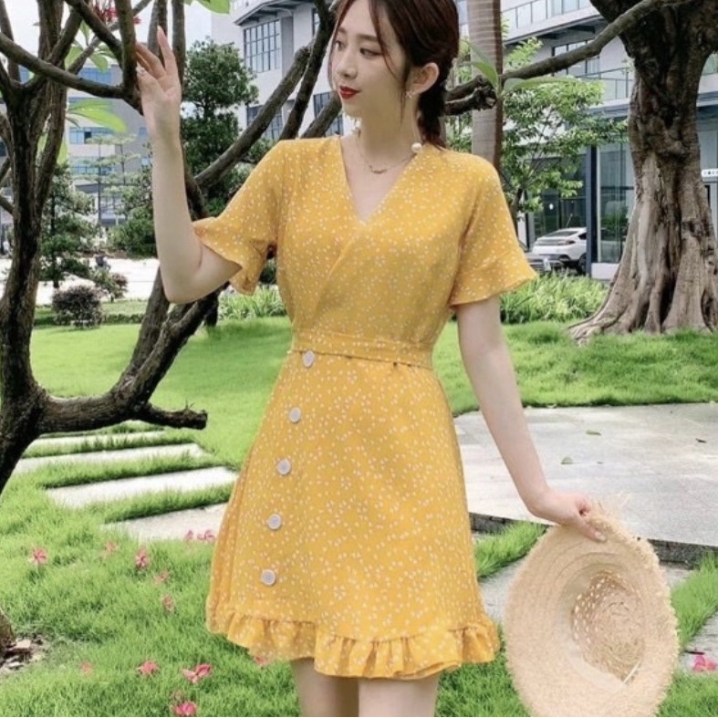 MIDI DRESS RED CASUAL KOREAN STYLE IMPORT PREMIUM NEW ARRIVAL ALL SIZE