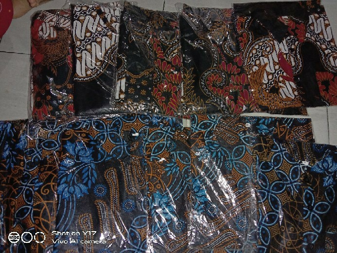 Couple Batik Keluarga || Setelan Couple Batik Ayah Ibu Anak Cewek