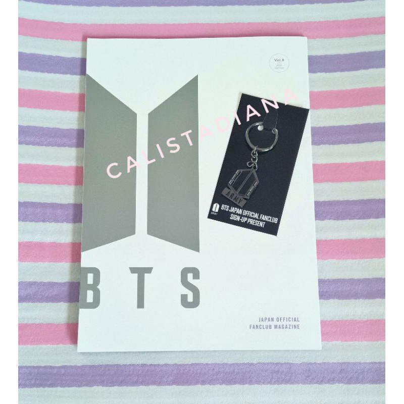 BTS OFFICIAL JAPAN FANCLUB MIRROR KEYRING + MAGAZINE VOL 8