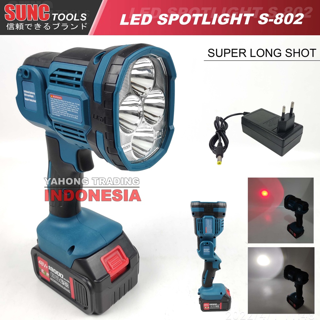 LED Spotlight Super Long Shot Lampu Senter Lampu Sorot SUNC TOOLS