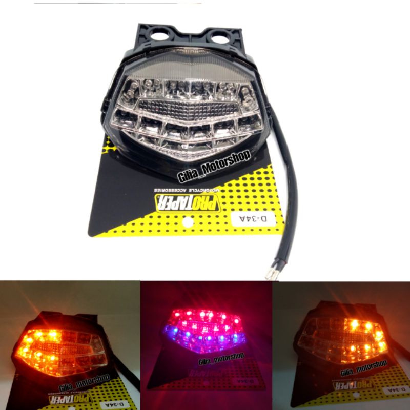 Stoplamp Lampu Stop Led Plus Sen Ninja 150 RR Ninja 250 Karbu Lampu Belakang 3 in 1 Plus Senja Ninja RR Ninja 250 Karbu