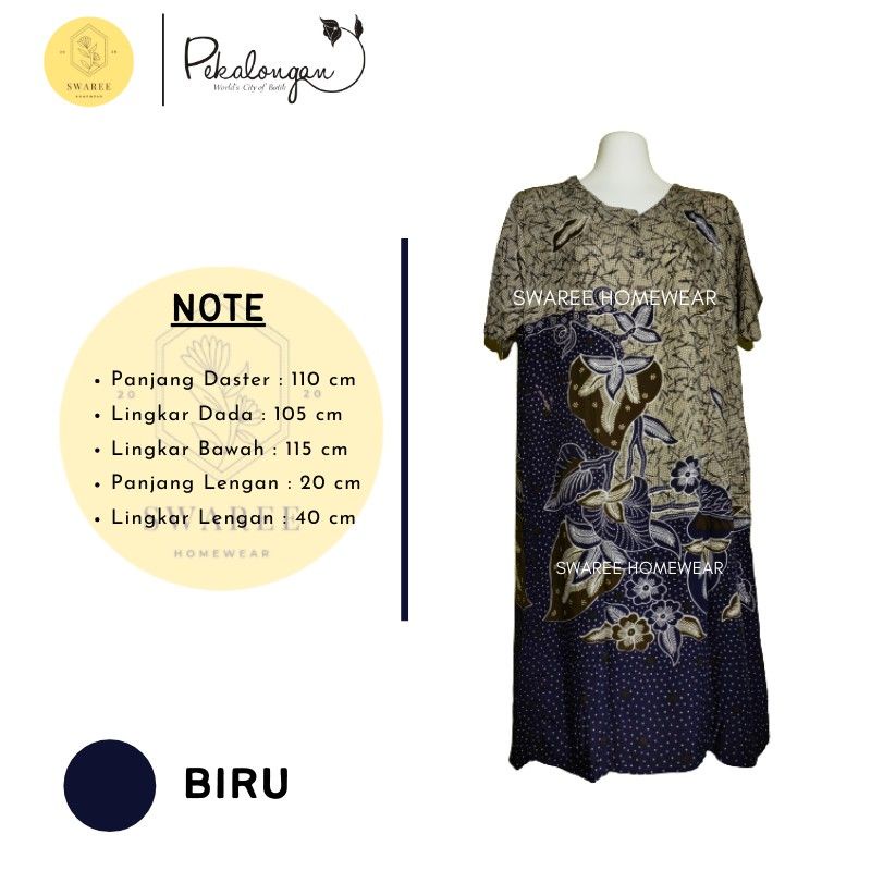 Daster Busui Baju Wanita Batik Pekalongan Baju Daster Kekinian Lengan Pendek