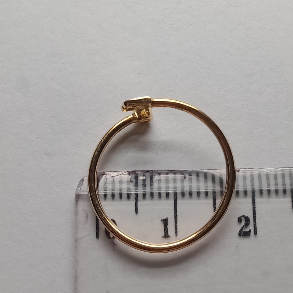 Cincin Emas 17K kadar 750 Huruf ABJAD 0.6 gram CBS000000002