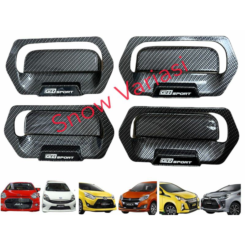 Outer Handle Cover Agya Ayla 2013 2015 2017 2021 2022 GR Sport Carbon