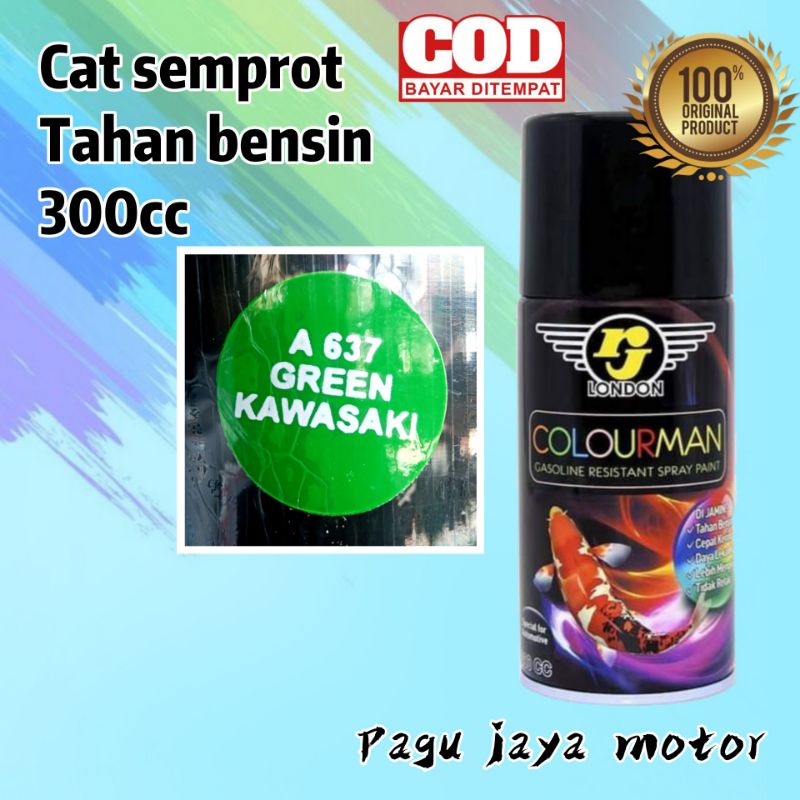 pilox cat semprot tahan bensin green kawasaki hijau 300cc rj london colourman pilok pylox spray